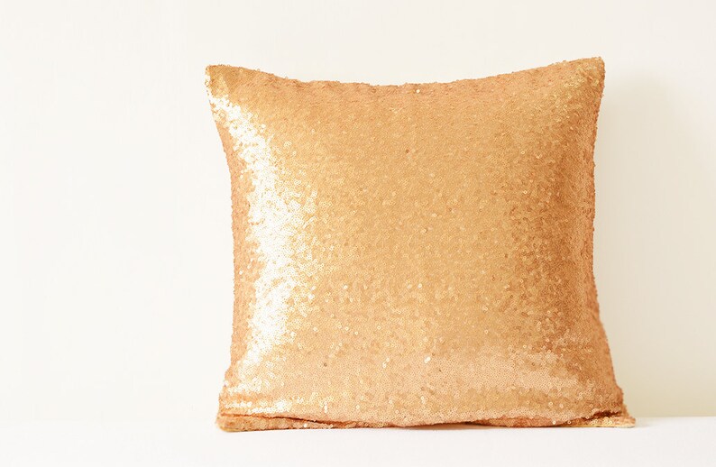 Rose Gold Pillow Cover Metallic Rose Gold Cushion Cover Etsy