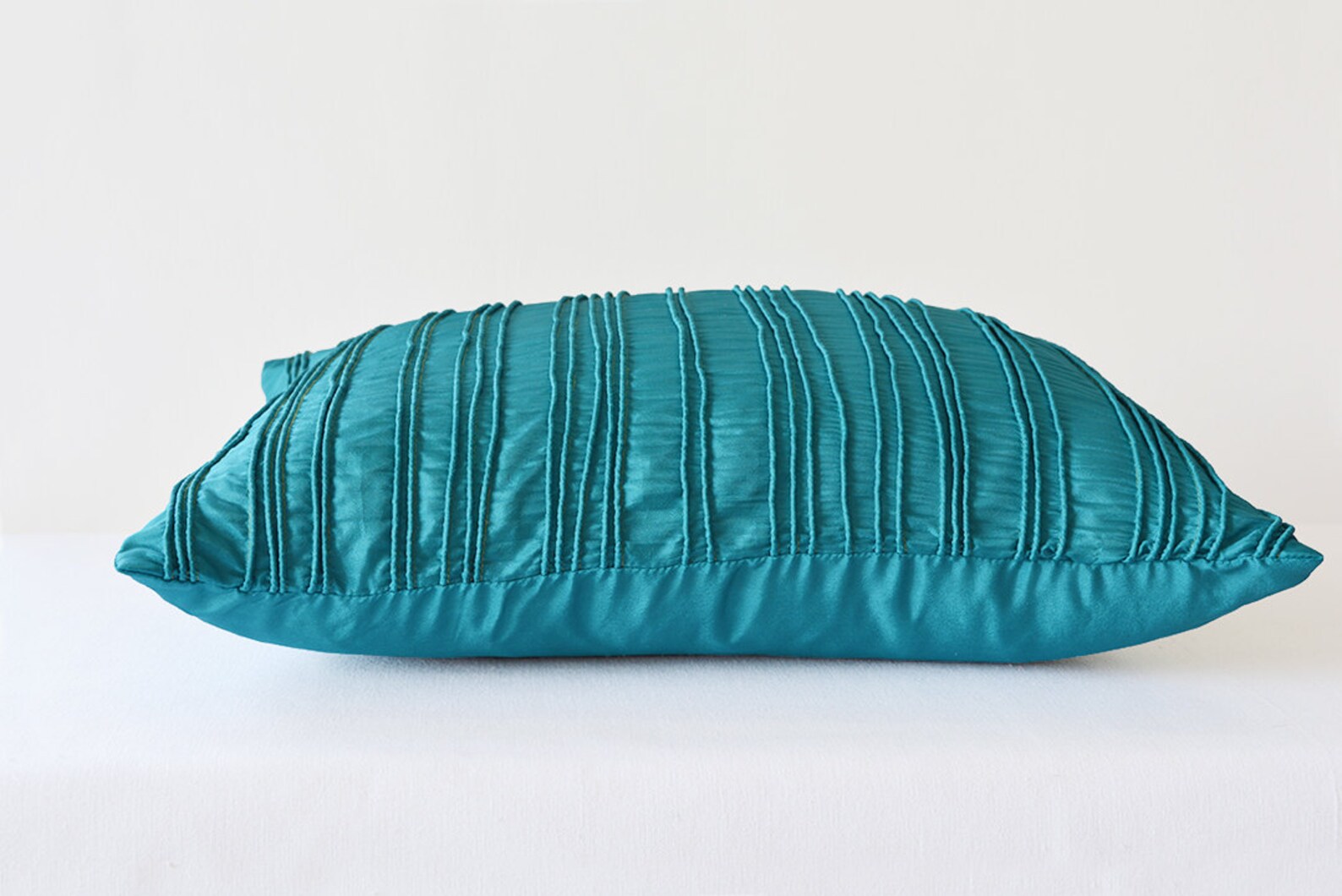 Teal Textured Cushion Cover Teal Pillow Covers With Corded Etsy