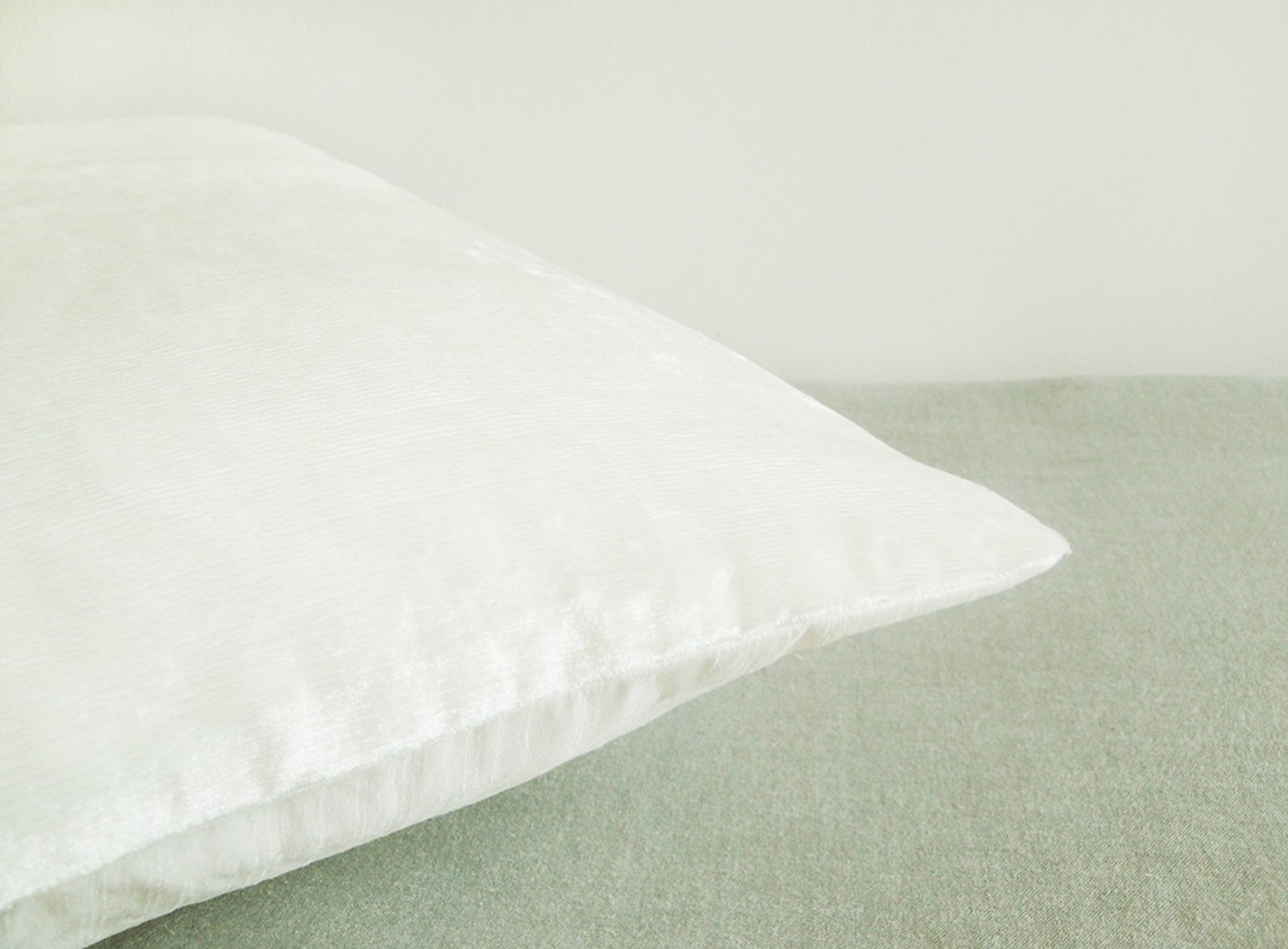 Off White Velvet Pillow Cover Ivory White Velvet Cushion Etsy