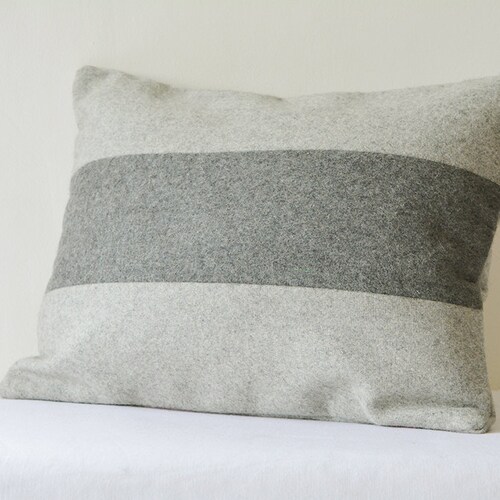 Dark Grey Felt Cushion Cover Decorative Pillow Accent Throw - Etsy