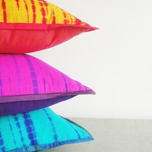 White - Tie-Dye Cotton Shibori Cushion Cover
