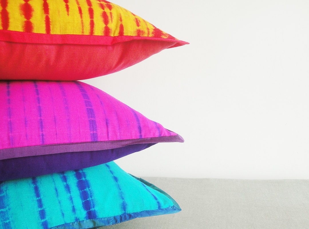 Grey - Tie & Dye Cotton Shibori Cushion Cover main image 0