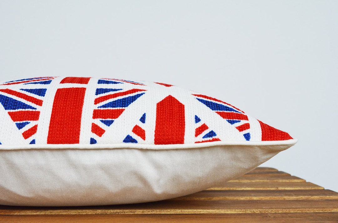 Union Jack Inspired Cushion Cover , Her Majesty's 90th , UK Cushion