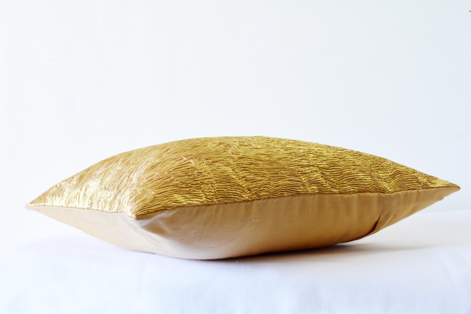 Oh so Gold Pleated Metallic Pillow Cover Fused Pleat Gold Etsy