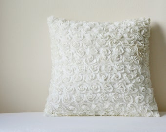 white rose cushion