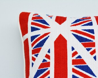 ユニオンジャック風クッションカバー、女王陛下90周年、英国クッション