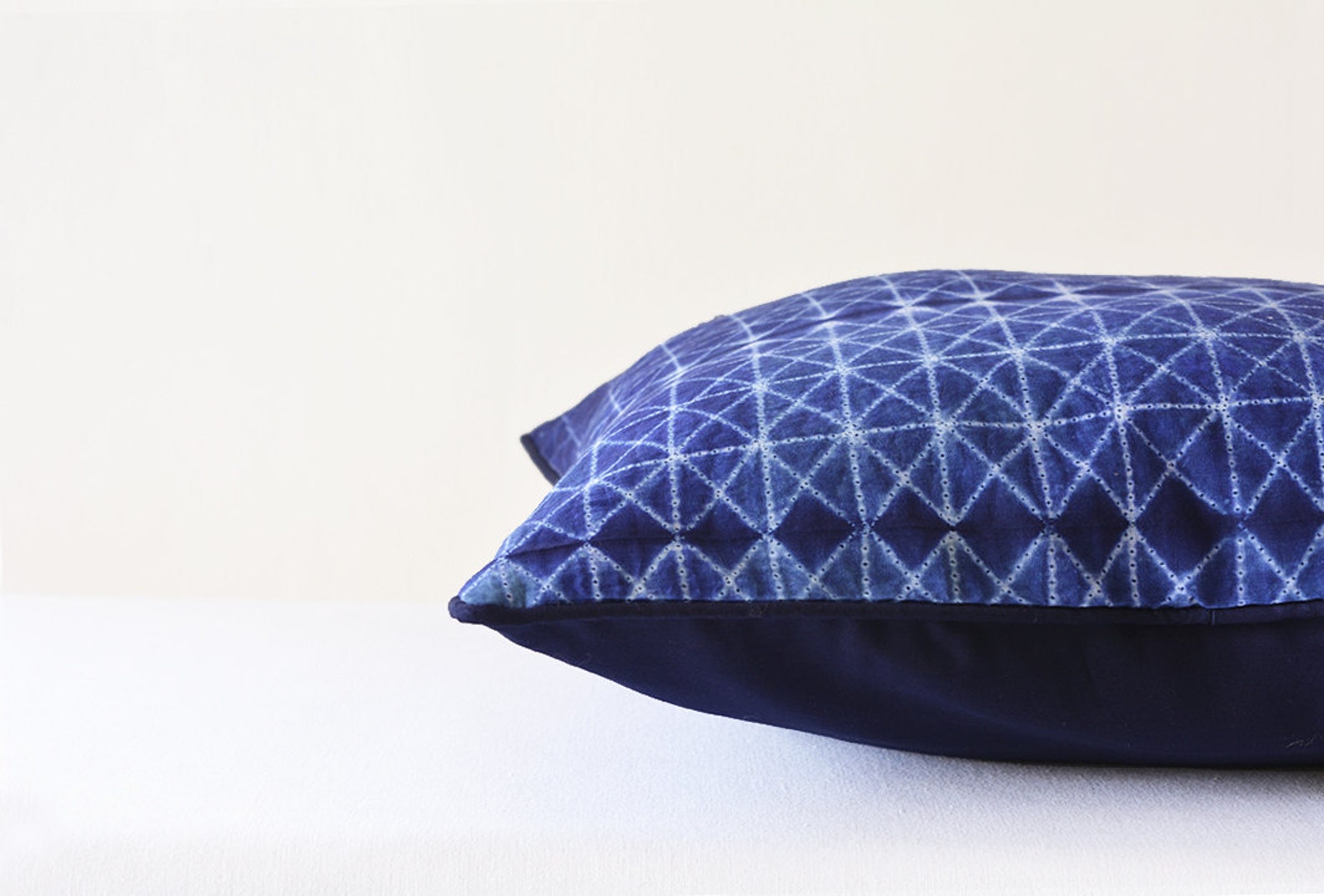Graphic Indigo Japanese Shibori Pillow Cover Indigo Blue Etsy