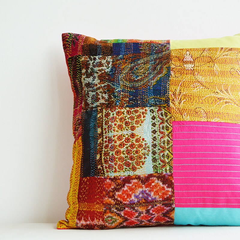 Patchwork Pillow - Etsy