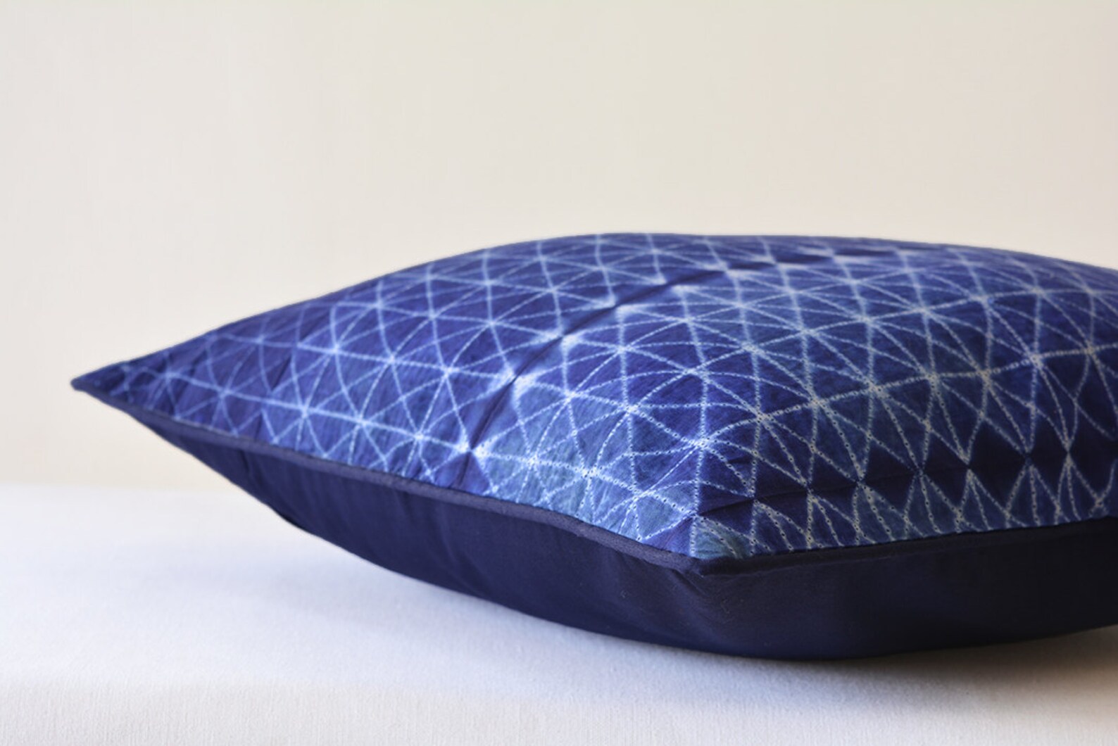 Graphic Indigo Japanese Shibori Pillow Cover Indigo Blue Etsy