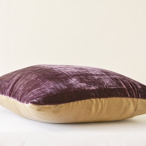 Dunkles Aubergine Samtkissen, Tiefer Aubergine Samtkissenbezug, Dekorkissen, Lila Samtkissen, Haushaltswaren, Samtkissen