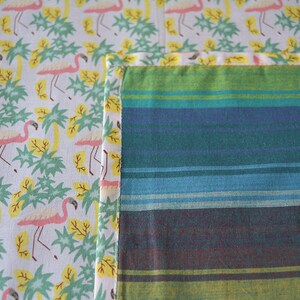 Soft 2 Layer Flamingo Printed Cotton Top Sheet, 100% Cotton Reversible Flat Sheet mit schönen Drucken, gestreifte indische Dohar Bild 3