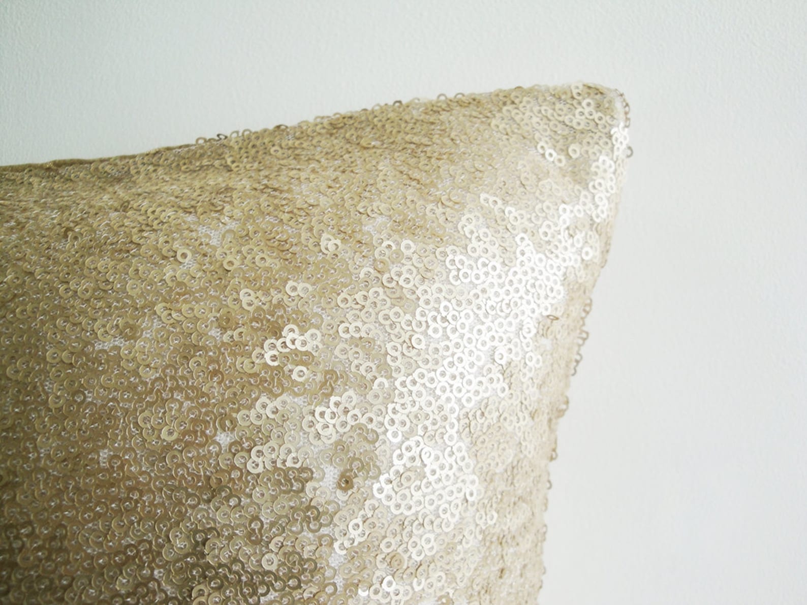 Light Gold Sequin Pillow Cover Matt Beige Sequin Pillow Etsy