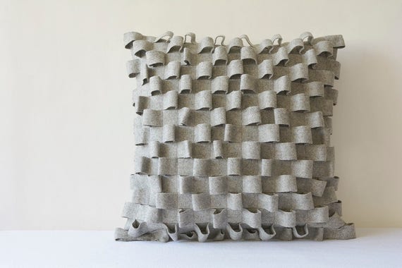 Felt throw on sale pillows
