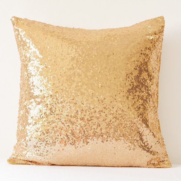 Gold Sequin Pillow Etsy