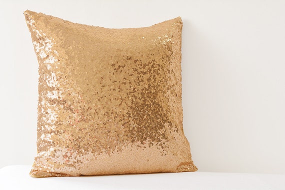 Gold sequin throw sales