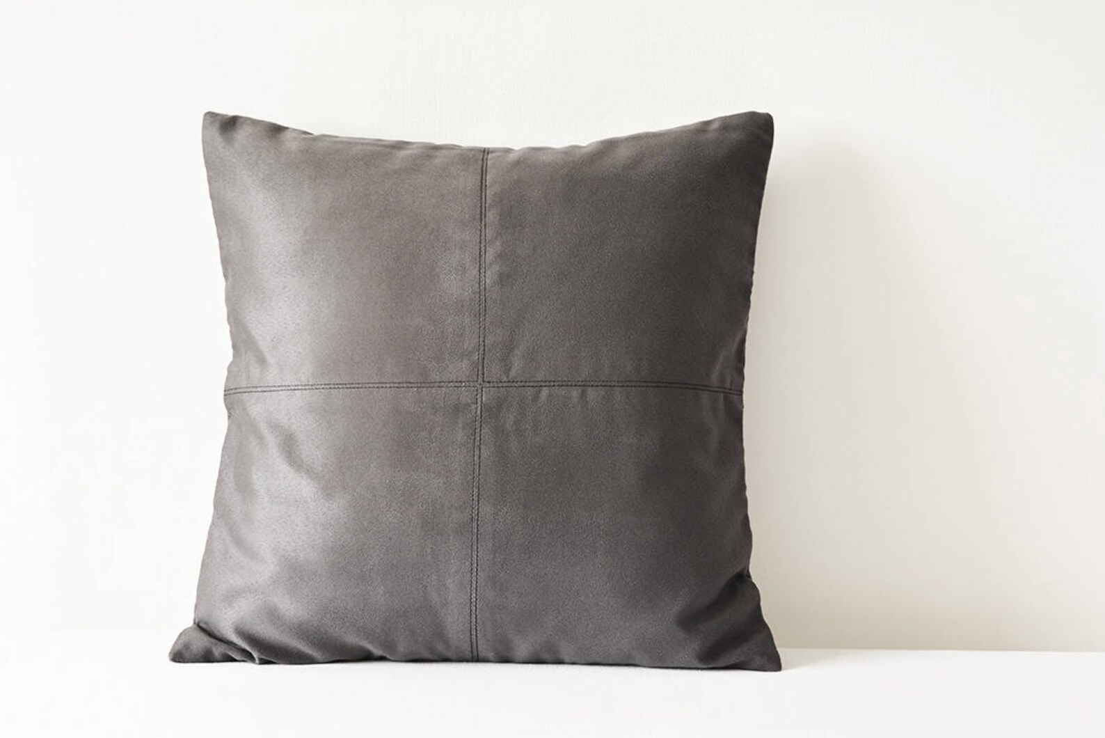 Grey Pillow Cover With Down Insert main image 0