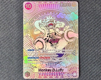 Luffy Gear 5 OP05-119 Gold Proxy Card – OP Textured Gold Holo