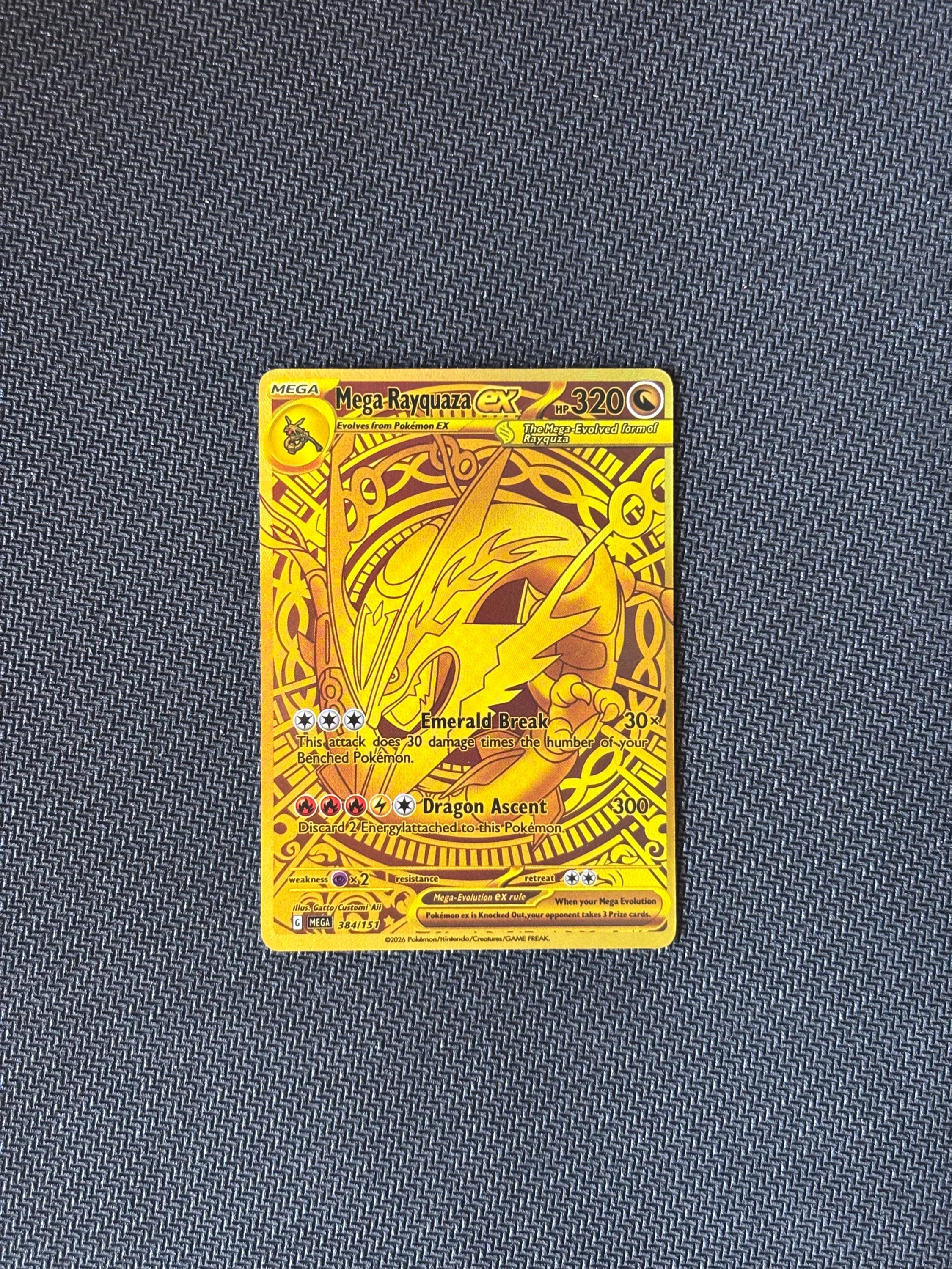 Gold Rayquaza Card - Etsy