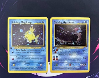 Zestaw Shining Magikarp i Gyarados Holo – karty zastępcze w stylu epoki neo