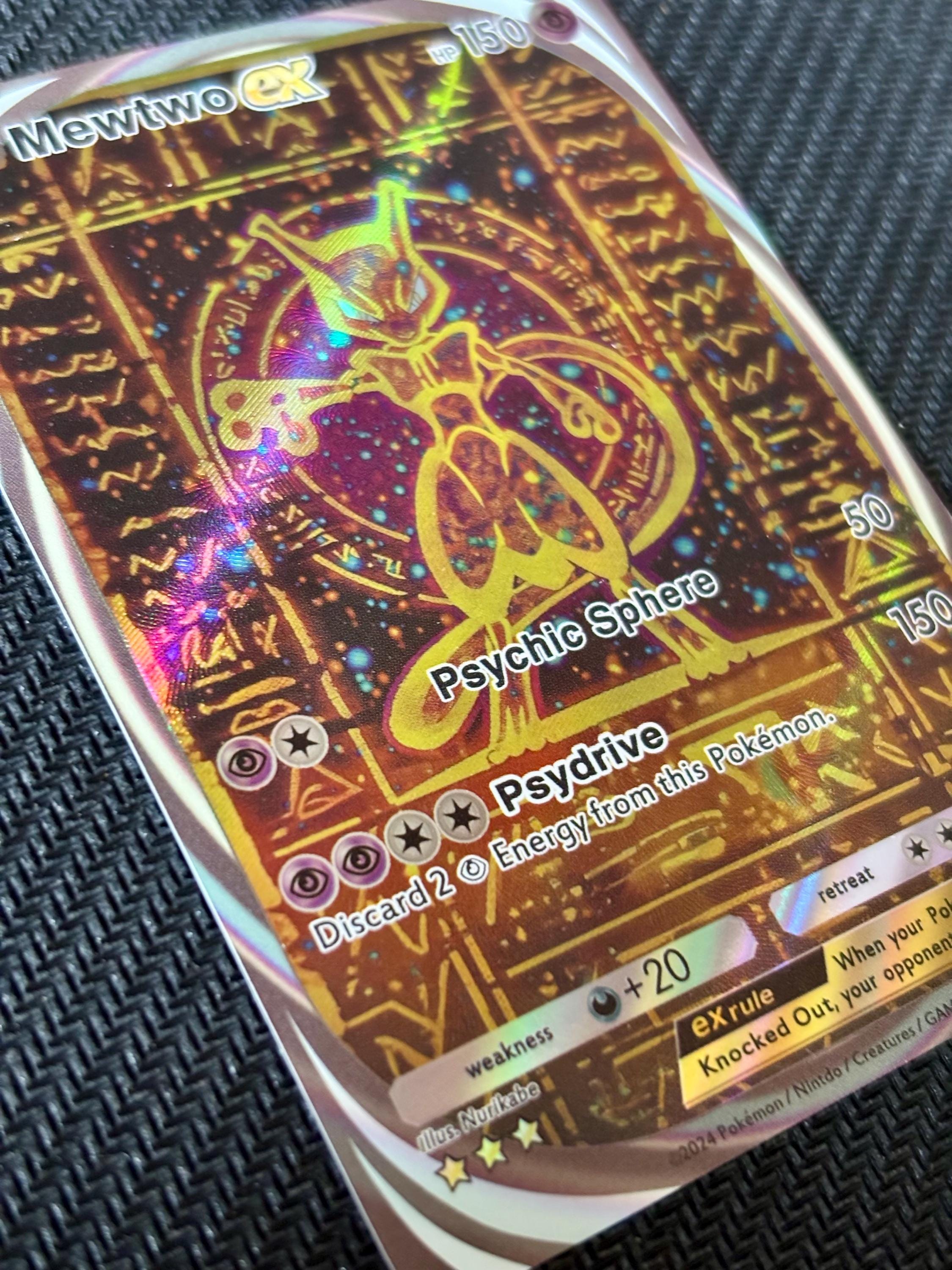 golden mewtwo pokemon card 1999 Pokemon Mewtwo 23k Gold Card 100% Authentic