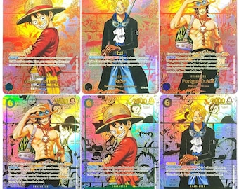 Karty zastępcze One Piece – zestaw holograficzny Luffy'ego, Ace'a i Sabo Alt Art