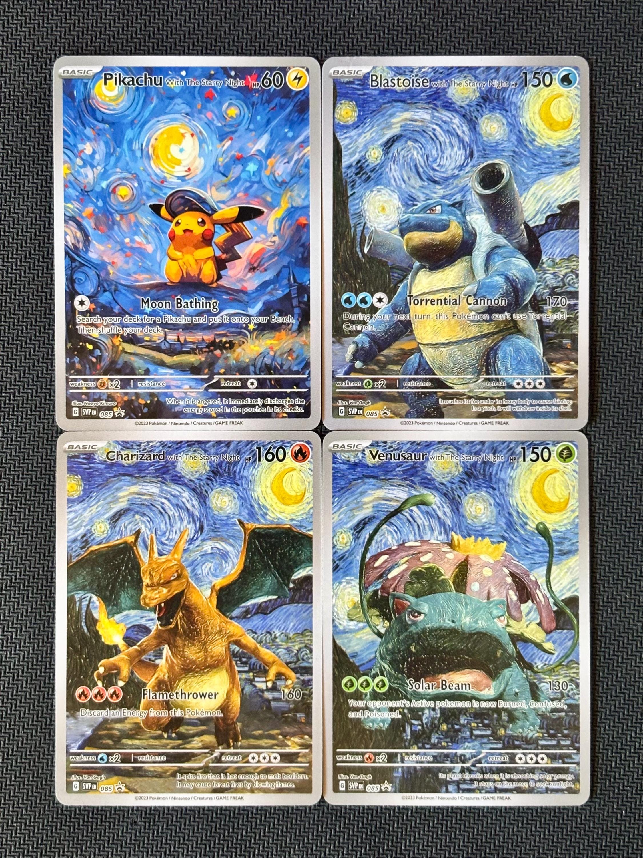 Pikachu Starry Night Card - Etsy Canada