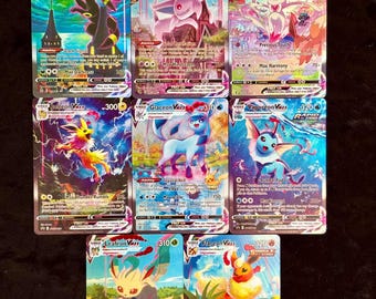 Eeveeution VMAX Proxy Card Set - Umbreon Jolteon Steameon Flareon ... - Volle Art-Sammlung