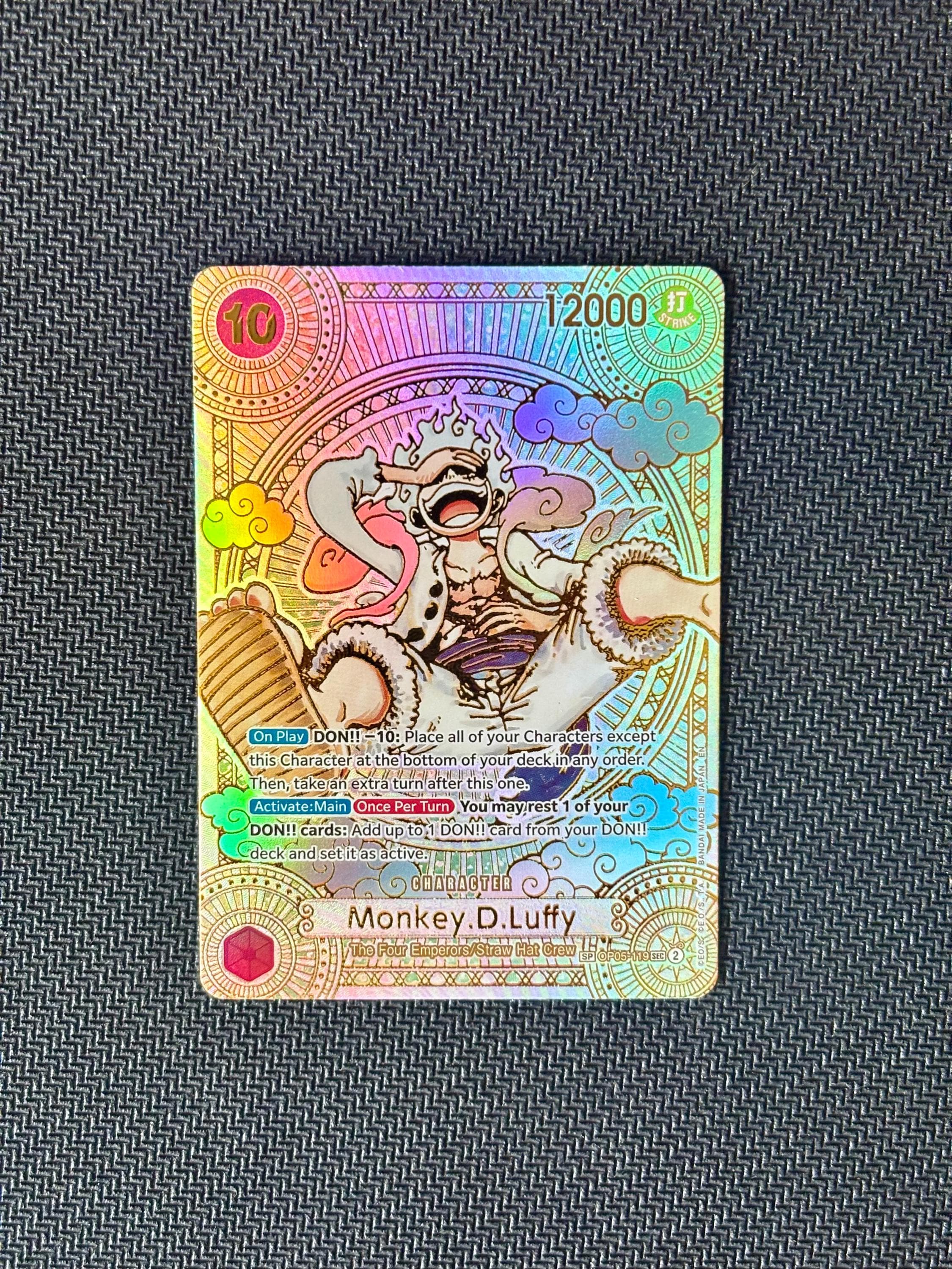 Luffy Gear 5 OP05-119 Gold Proxy Card – OP Textured Gold Holo