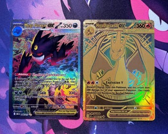 Złoty Mega Ognisty Smok i Duch Cienia – Niestandardowe Karty Holograficzne Proxy