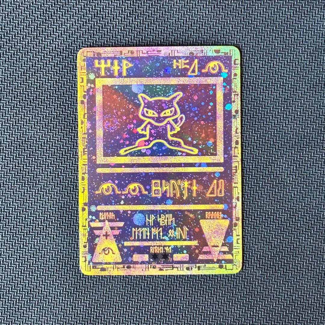 japanese ancient mew pokemon card Promo Old Back 1998 Nintedo Error EX Near Mint /// Near Mint FoilCards in Near Mint (NM) condition show minimal wear from shuffling 1999 Pokemon Japanese Nintedo Error