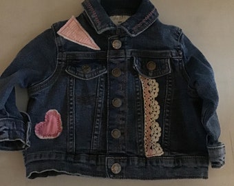 Little Girl’s Embellished Denim Jacket - 9M