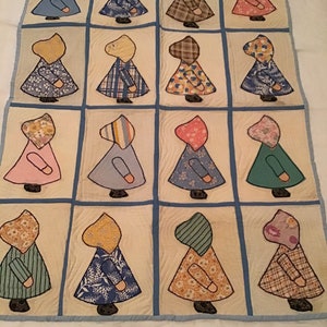 Sun Bonnet Sue Vintage Block Lap Quilt