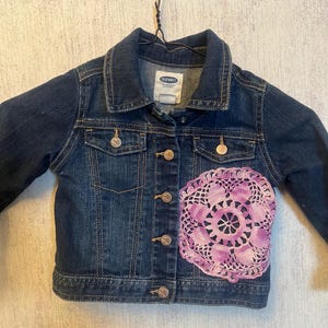 Girls Upcycled Denim Jacket - 2T