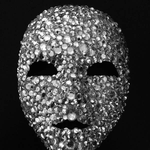 Jewelled Crystal SMALL Full Face Venetian Mask