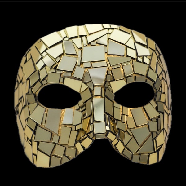 Shattered Gold  Mirror Carnival Mask