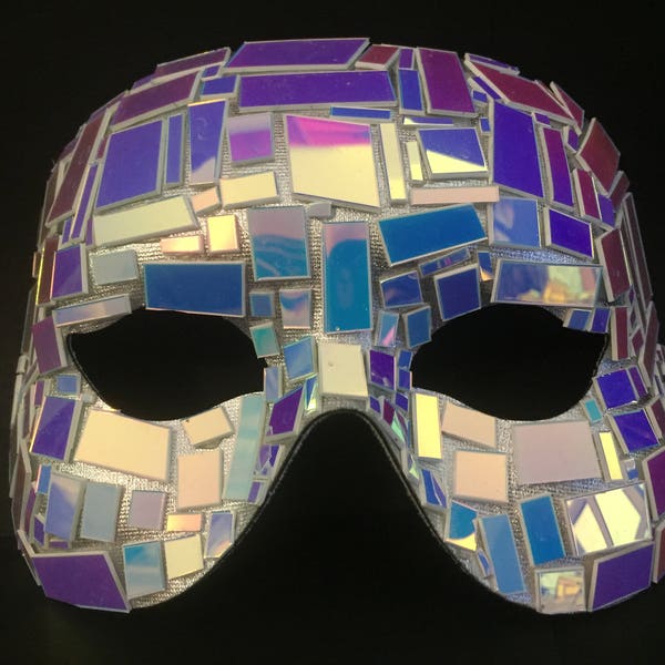 Shattered Iridescent Mirror Cocktail Carnival Mask