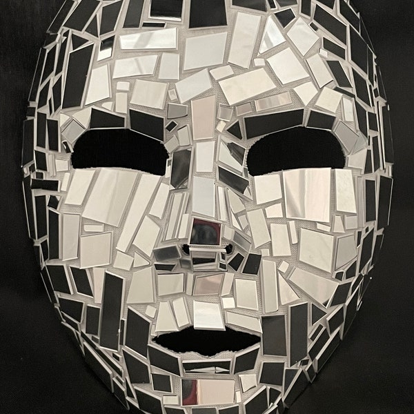Small Shattered 'Glass' Plastic Mirror Mask Full Face