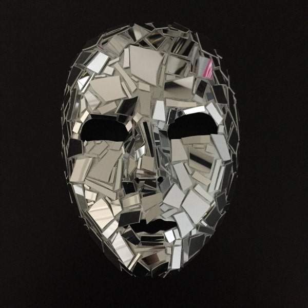 Shattered 'Glass' Plastic Mirror Mask Full Face