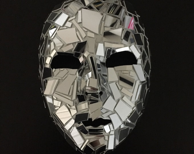 Shattered 'glass' Plastic Mirror Mask Full Face Etsy
