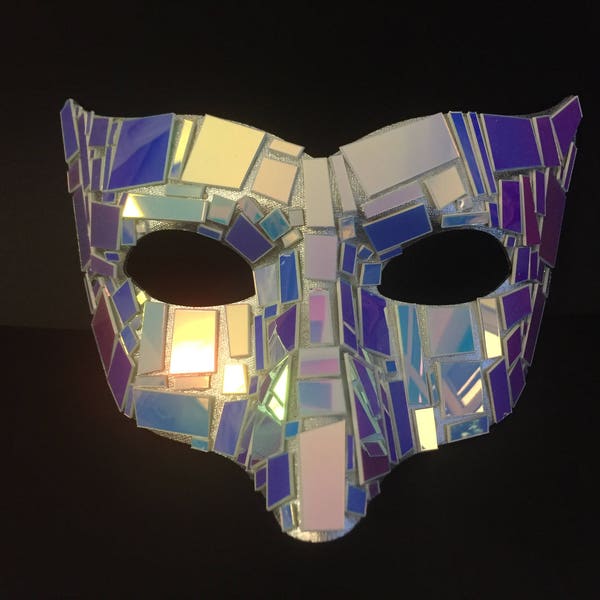 Shattered Iridescent Mirror Venice Carnival Mask