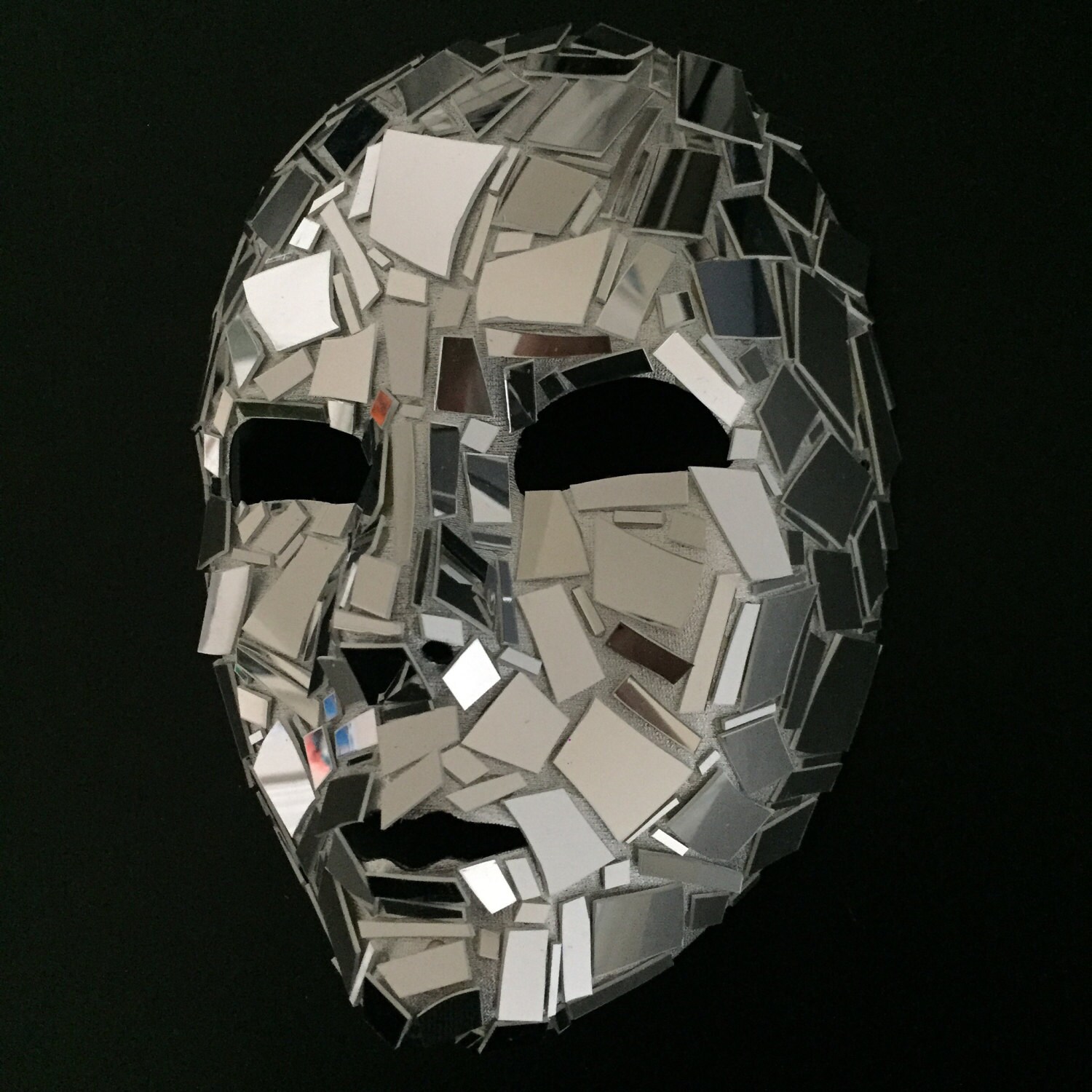 Shattered 'glass' Plastic Mirror Mask Full Face Etsy
