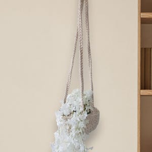 Handmade Macrame Plant Hanger – Minimalist Wall Basket for Indoor Plants & Flowers