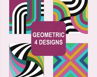 Kinusaiga Patterns - 4 Designs - 15x15cm - Geometric (PDF)