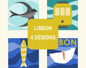 Kinusaiga Patterns - 4 Designs - 15x15cm - Lisbon (PDF)