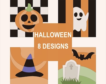 Kinusaiga Patterns - 8 Designs - 15x15cm - Halloween (PDF)