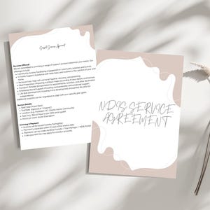 Editable NDIS Service Agreement Template | Canva Document for Support Workers | Sole Trader Printable