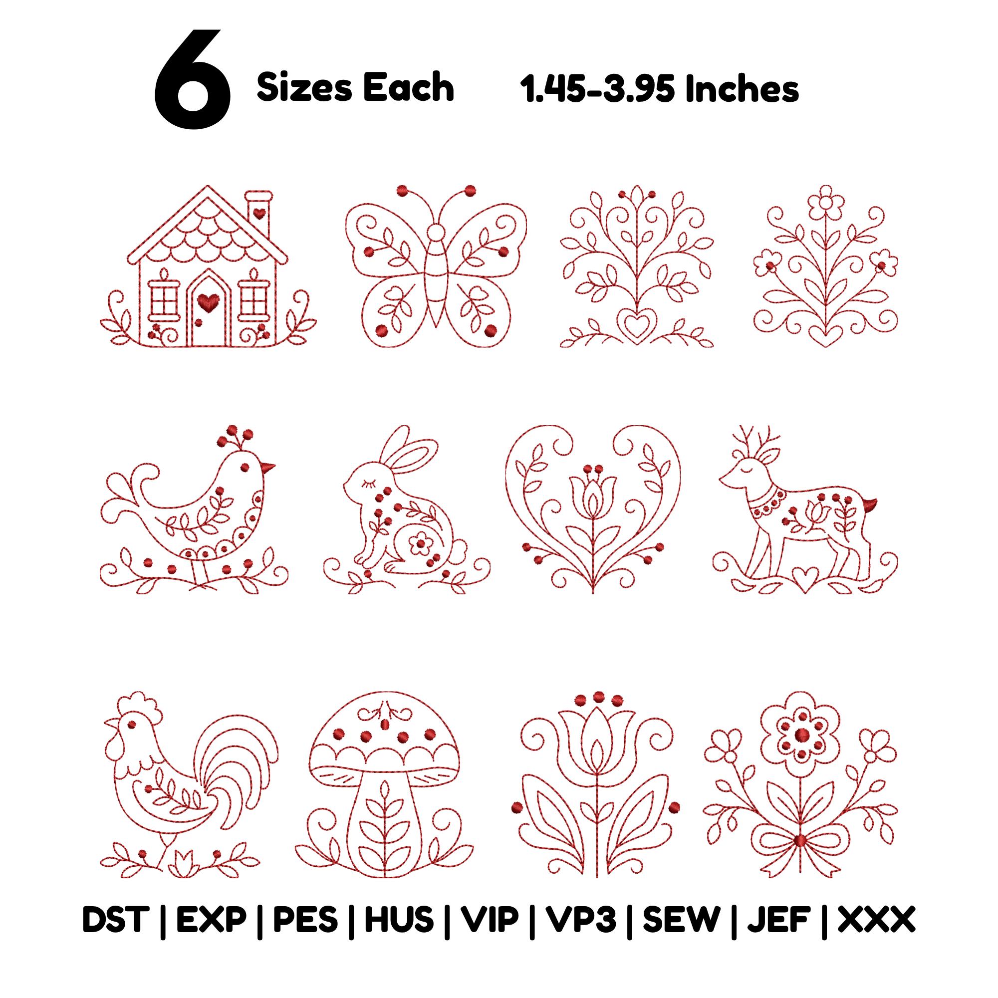 Redwork patterns - Etsy 日本