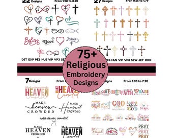 Religious embroidery design bundle,Bible Verses Embroidery,Scripture emb Christian embroidery,dove,cross,Bible,church embroidery designs