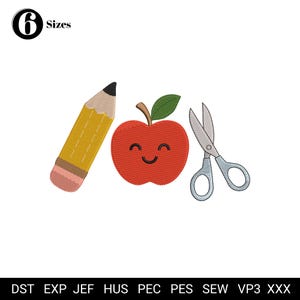Teacher Embroidery Designs Back to school Embroidery Design  Teacher |  Personalize with your own name | School Life Embroidery Design