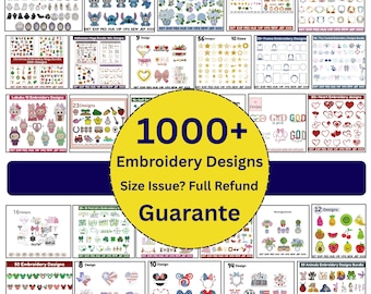 Mega Embroidery Design Bundle 1000+ Digital Embroidery Files Floral,Animal,Christmas,Halloween & Seasonal Designs Trending Machine Emb